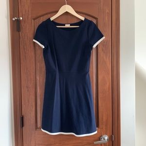 J Crew navy dress with white trim style A9668